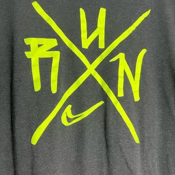 Nike Tshirt Black Men Faded Run Dri Fit Size M - Picture 5 of 6